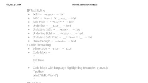 Text Formatting Shortcuts in Discord: A Comprehensive Guide - Studocu