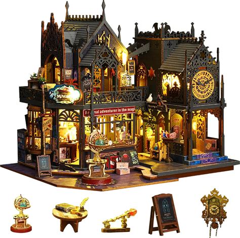 Amazon.com: Plustopoy Miniature House Kit DIY Mini House Building Kit ...