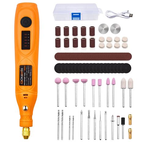 GOXAWEE 3.6V Cordless Multi-Function Rotary Tool, 104pcs Accessories, 3 ...