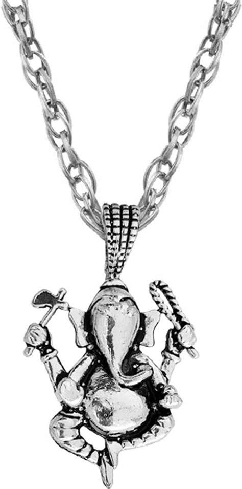 Buy CResha Ganesh Ganpati Vinayak Chain Pendant Locket for Men and ...