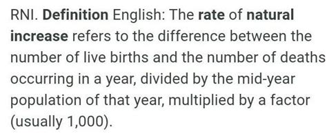 8. Define natural growth rate. - Brainly.in