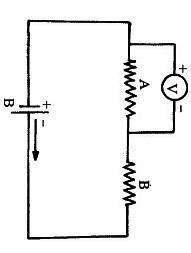 draw a circuit diagram for a circuit in which two resistors a and b are ...