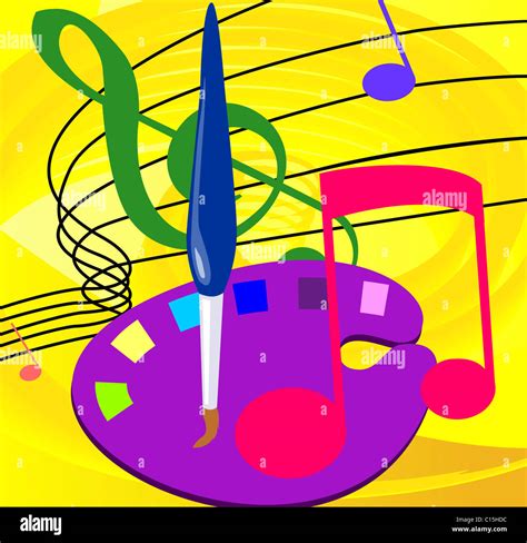 Illustration of art symbol with colour background Stock Photo - Alamy