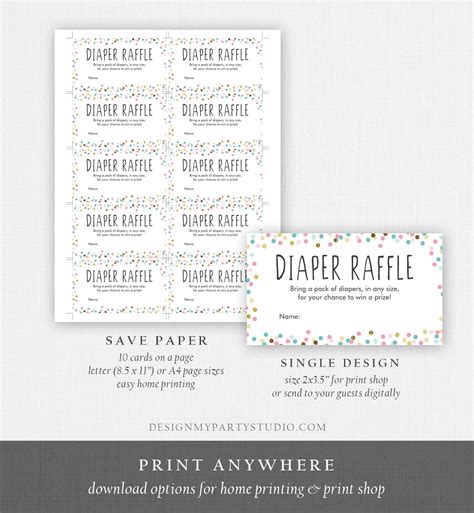 Editable Diaper Raffle Ticket Printable Baby Shower Game Baby Is ...