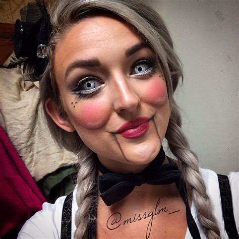 Halloween 2014 Creepy Ventriloquist Doll Makeup by @missglm_ | Doll ...