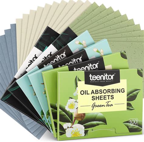 Amazon.com : Teenitor Oil Blotting Sheets for Face, 400 Sheets Green ...
