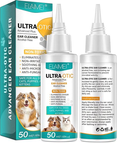 jollifish Ear Cleaner Drops for Dogs & Cats, Soothing Ear Cleaning Solution for Itchy Ears ...