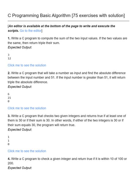 Image result for Algorithm Questions C Programming