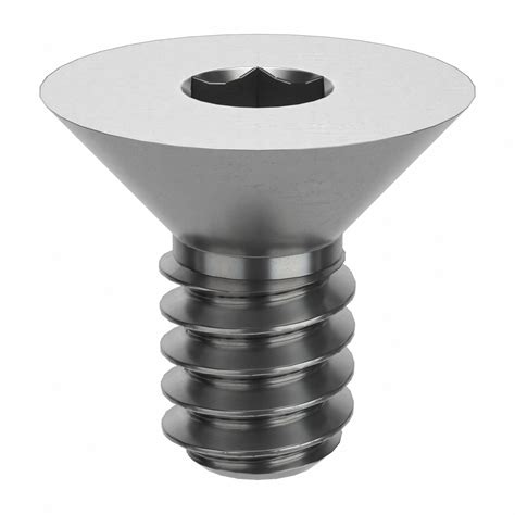 #10-24 Thread Size, 3/8 in Lg, Socket Flat Head Screw - 42KJ96|B51060 ...