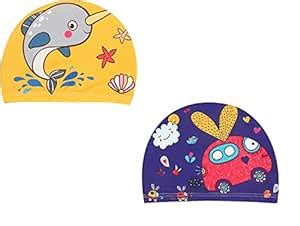 Buy El Regalo 2 PCs Swim Cap Kids/Toddlers, Comfortable Breathable ...