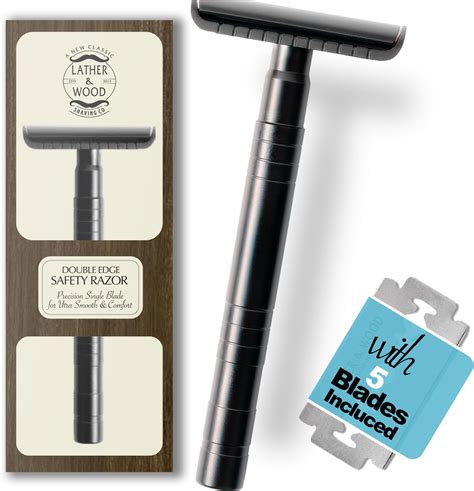 Amazon.com: Bevel Safety Razor with Brass Weighted Handle and 10 Double ...