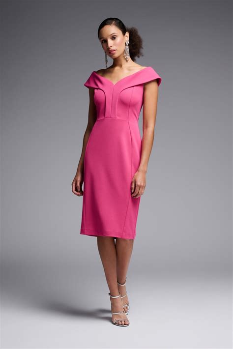 Joseph Ribkoff Off Shoulder Fitted Dress 231756 - Chapman's Clothing