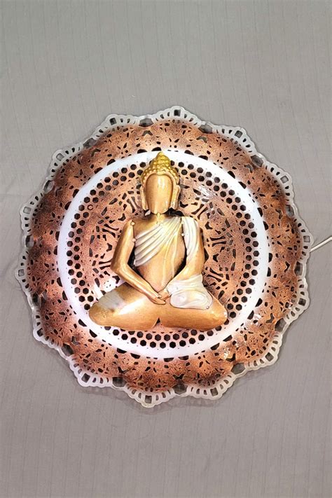 Buddha LED metal wall decor living room decor office room – Smris