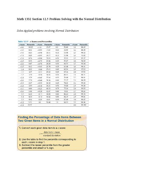 Math 1332 Final Exam: Problem Solving with Normal Distribution - Math ...