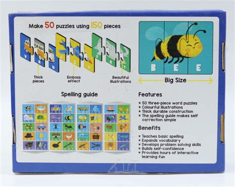 Learning Puzzles 50 Jigsaw Puzzle to Introduce Kids to Words and Spell ...