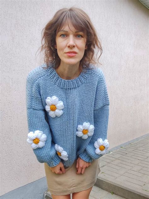 Handmade 3D flowers sweater : r/CottagecoreStore