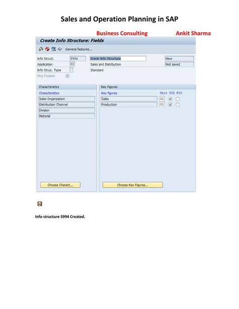 Sales and Operation Planning in SAP | PDF