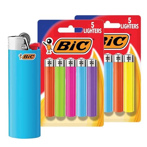 BIC Plastic Classic Lighters, Pocket Style, Lighter for Candles ...