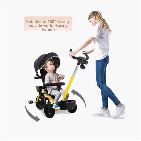 StarAndDaisy Classy Kids Pushtype Stroller cum Tricycle/Cycle (Yellow)