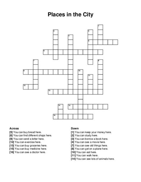 Places Of Refuge Crossword - prntbl.concejomunicipaldechinu.gov.co