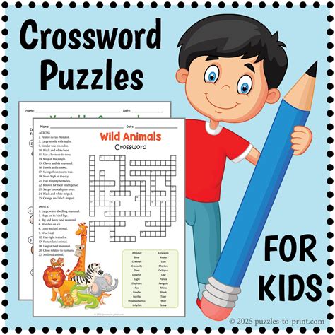 Crossword Puzzles 10 Year Olds at Daria Willis blog
