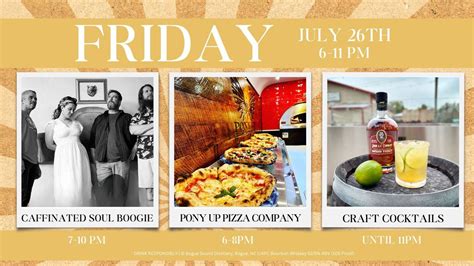 Caffeinated Soul Boogie Live plus Pony Up Pizza Company, Bogue Sound ...