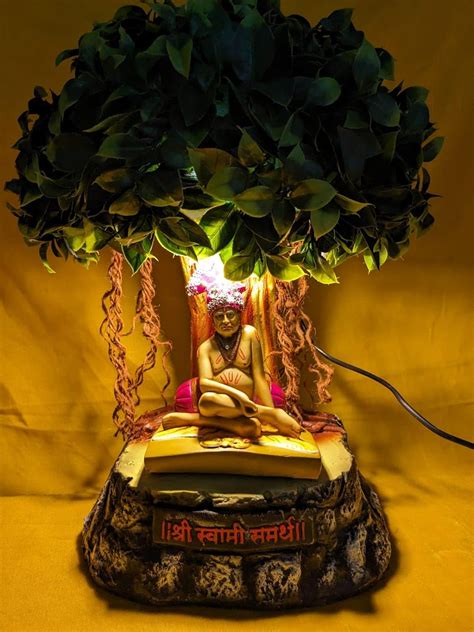 Buy The Leenatas Resin - Shri Swami Samarth Murti with Tree (Led Focus ...