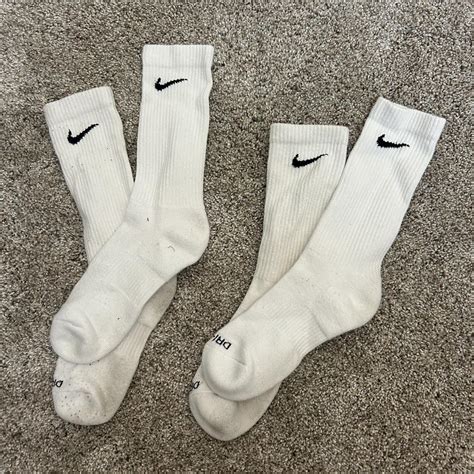 Nike white crew socks #nike | Depop