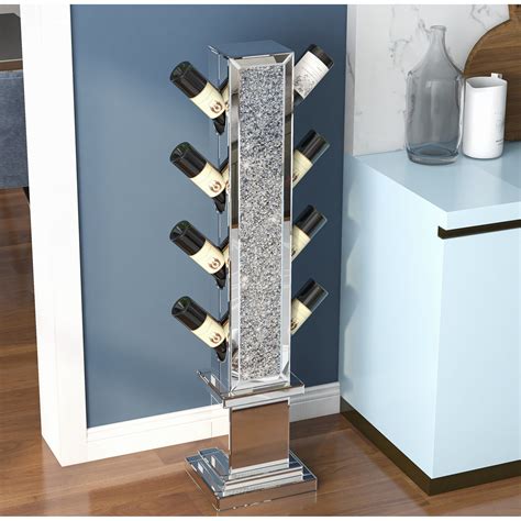 SHYFOY Modern Floor Wine Racks Freestanding, Decorative Home Furniture ...