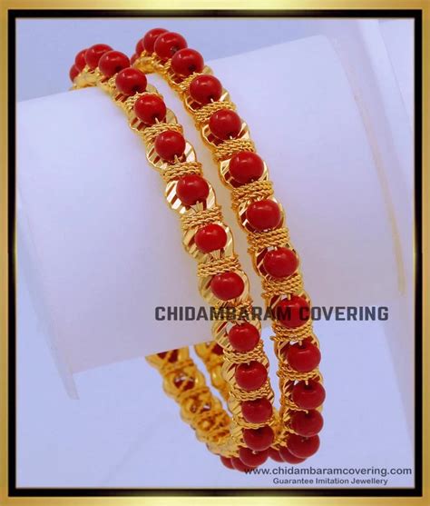 Buy Traditional Red Coral Gold Bangles Design for Women