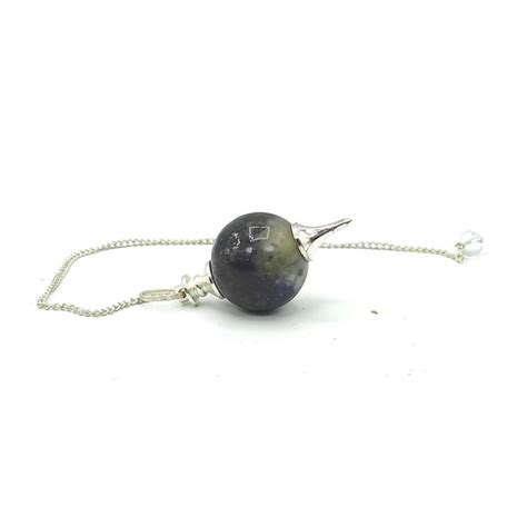 Sodalite Stone Crystal Ball Chain Dowsing Pendulum for,Chakra, Healing ...