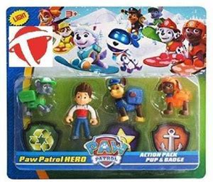 OLIPIZ ENTERPRISE Paw Patrol Action Pup & Badge, Everest, Rocky ...