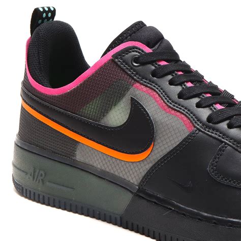 NIKE AIR FORCE 1 REACT BLACK/BLACK-TEAM ORANGE-PINK PRIME（ナイキ エア フォース 1 ...