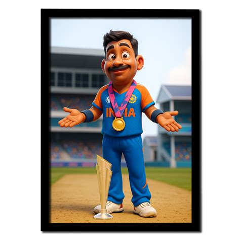 Hardik Pandya Champion Art Photo Frame in India – SAVACCI