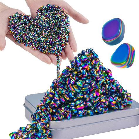 Amazon.com: LECTRUS Magnetic Balls Over 1000 PCS Mini Rainbow Magnetic ...