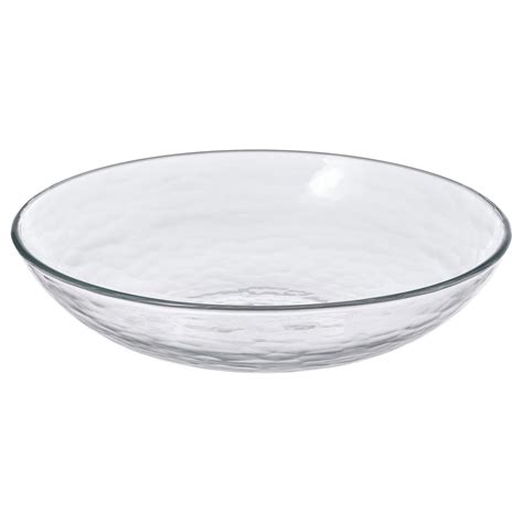 STRANDKRABBA deep plate, glass/transparent, 19 cm (7 ½") - IKEA