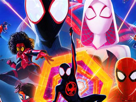 Spider-Man: Across the Spider-Verse characters poster 4K wallpaper download