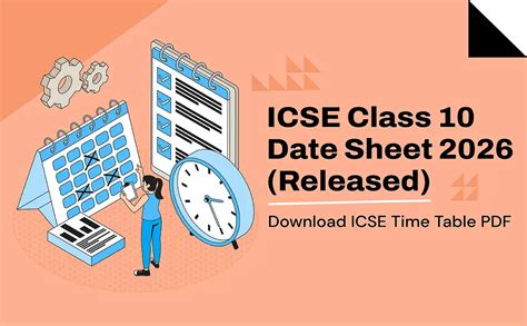 ICSE Class 10 Date Sheet 2026 PDF Download - Oswal Publishers