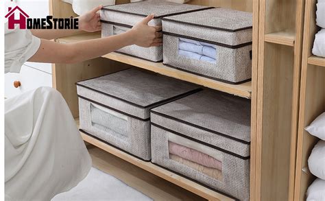 HomeStorie Clear Vision Storage Box Cupboard Organizer for Clothes ...