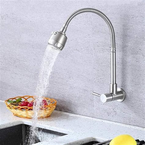 Pink pari Kitchen Sink Water Tap Flexible Wall Mounted Kitchen Faucet ...