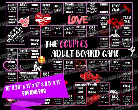 Adult Couple Board Game, Date Night Game, Digital File, Printable ...