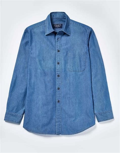Chambray Shirt - Dark Blue | Joseph Turner
