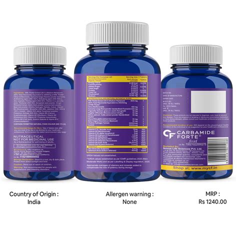 Carbamide Forte Liver Support Supplement with Milk Thistle Extract 800