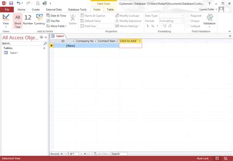 Creating a Database in Access 2016 的图像结果