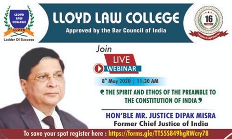 Lloyd Law College's Webinar On Preamble To The Constitution