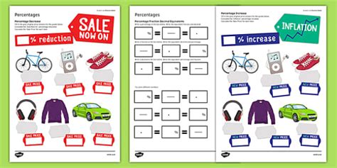 Percentages Practice Sheets - Student-Led | KS3/KS4 Maths