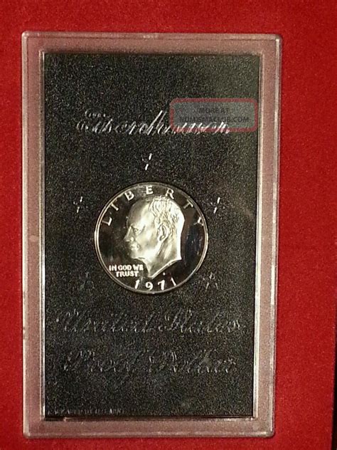 1971 - S Silver Eisenhower Dollar Proof Brown Box.