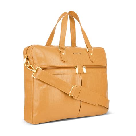 Buy Caprese Rylee Laptop Satchel Large Yellow @ Rs.1649 | Caprese Bags ...