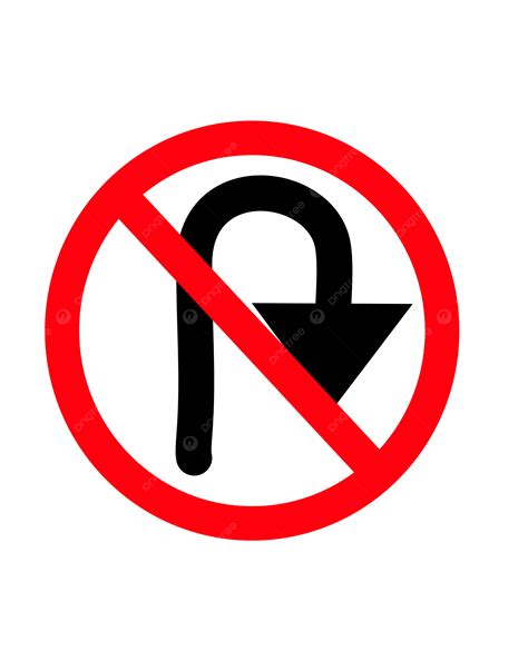 No U Turns Vector, U Turn, Traffic, Sign PNG and Vector with ...