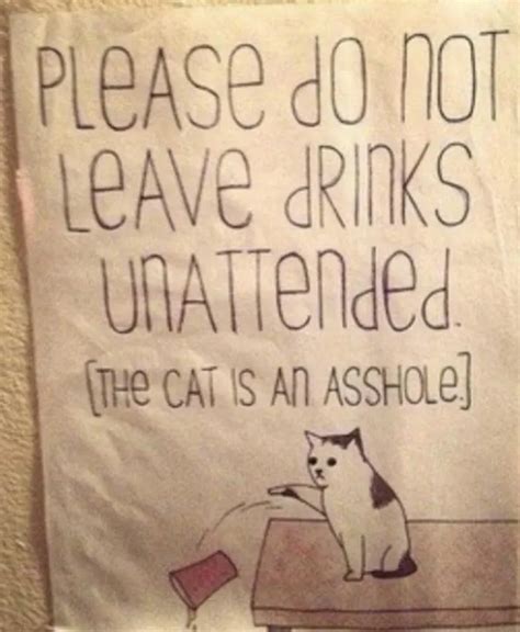 do not leave drinks unattended